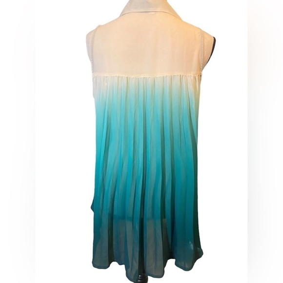altar’d State Ombré Button Up w Collar Waterfall Tank Top Women’s Shirt Small - Picture 4 of 4